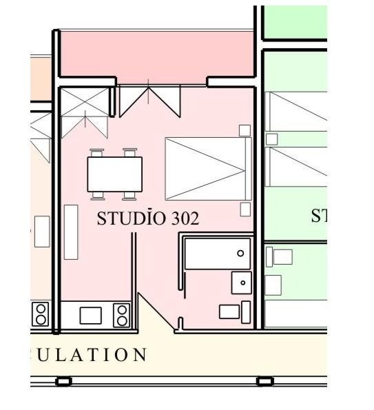 studio N°302 grand lit -     Appart'hôtel Primavéra 