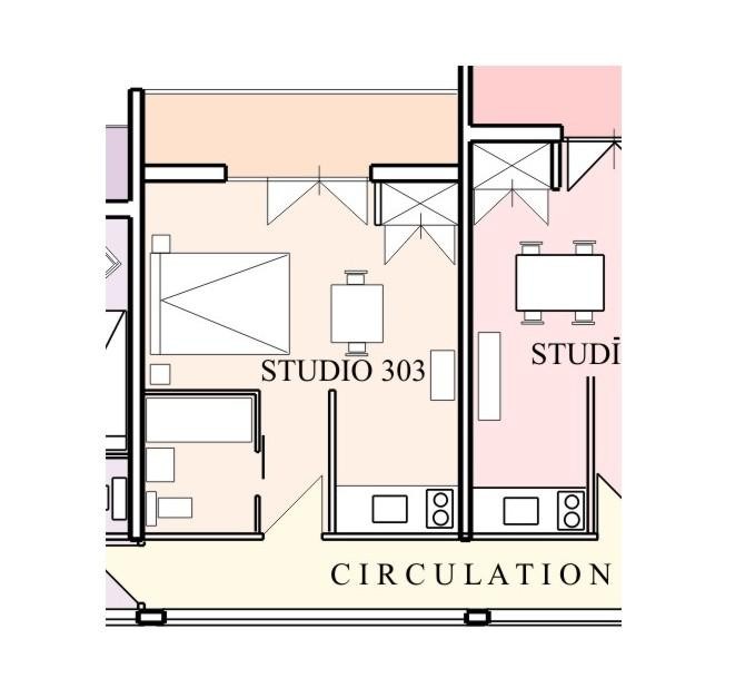 STUDIO N°303 grand lit -     Appart'hôtel Primavéra 