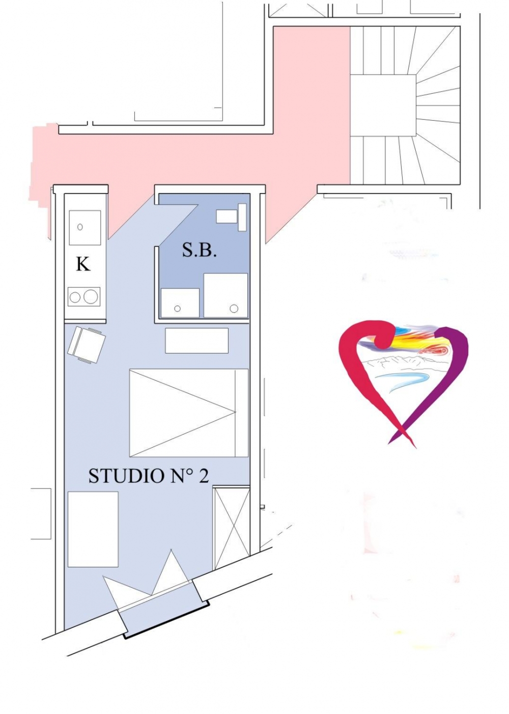 Studio N°2 -     Appart'hôtel Primavéra 